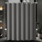 Lerores Rideau de douche, 280 x 200 cm, gris foncé, ourlet lesté, anti-moisissure, imperméable, lavable, en tissu polyester, pour salle de bain, baignoire avec 16 anneaux