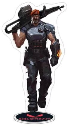 GLPMZANB Valorant-Charakter, Acryl-Ständer, Spiel-Poster, Stehteller, Tischdekoration, Schreibtisch-Ornamente, Heimdekoration, Ornamente (Brimstone)