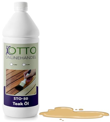Teakholz Öl Aussen & Innen (5 Liter) | Teaköl für Gartenmöbel aus Teakholz| Schutz für Teakmöbel | STO-50