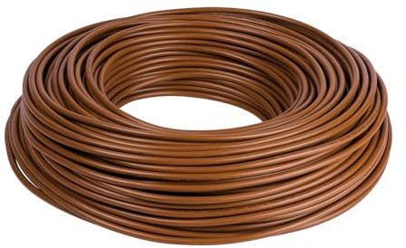 Cavo elettrico matassa da 100 metri 3x1.0 cavo Fror Antifiamma ignifugo made in Italy colore marrone