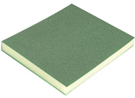 Gerko Double Sided Sponge for Sanding, SUPERFINE - Green, P600-1000 Grit, Single