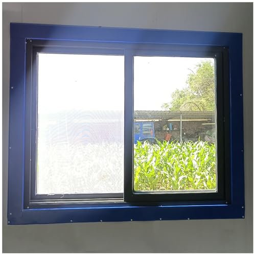 LXLZYXSF Small Venting Out Window with Screen, House Remodeling Horizontal Sliding Window for Basement Treehouses Chicken Coops, Tempered Glass & Aluminum Frame(WxH-51x25(130x64cm))