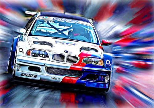 CALVENDO Poster 42,0 x 29,7 cm Querformat Die 3er Serie von BMW ist seit Jahrzehnten erfolgreich im Motorsport| Bilder, Kunstdruck, Wandbild, Wanddeko, Prints ohne Rahmen