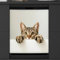 Mexpekil Geschirrspüler Magnetische Abdeckung, Katze mit halbem Gesicht Kunstdruck Magnetisch Geschirrspüler Aufkleber Abdeckung Magnetische Abdeckung für Spülmaschine Küche Art Decor