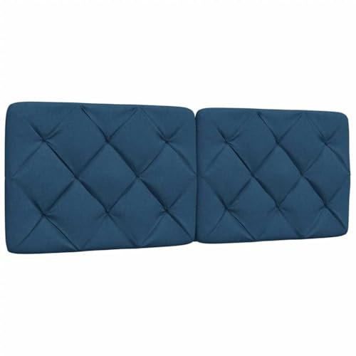 vidaXL Kopfteil-Kissen Blau 140 cm Stoff, Kopfteilkissen, Kopfkissen, Lesekissen, Kopfteilpolster, Rückenkissen, Kissen-Kopfteil, Kopfteil Polster