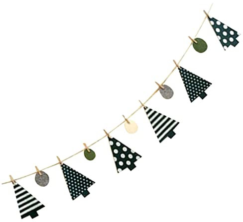 ORFOFE Girlande Banner Mit Holzklammern Für Festliche Dekoration Party Und Geburtstagsfeiern Kreative Wimpelkette Zur Verschönerung Von Weihnachtsbaum Und Feierlichkeiten