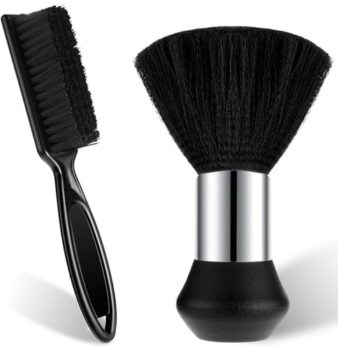 Molian 2Pcs Barber Neck Duster Brush, Premium Hair Cutting Cleaning Hairbrush Styling Tool for Cleaning Hair Around Neckline and Ears