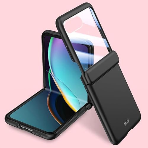 Funda con tapa para teléfono Compatible con Motorola Razr 40 Ultra Funda con protector de pantalla frontal, Funda ultradelgada y ligera con protección de bisagra de cobertura completa Funda compatible
