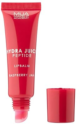 MUA Hydra Juice Peptide Lip Balm, Raspberry Jam (Pack of 1) | Red Colour with a Raspberry Scent, Hydrating Formula with Vitamin E, Vegan & Cruelty Free