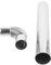Mipcase 1Ensemble Tuyau de Acier Inoxydable de Conduits Flexibles pour Poêle Tube Droit Coude Installation Facile pour Systèmes Échappement Efficaces