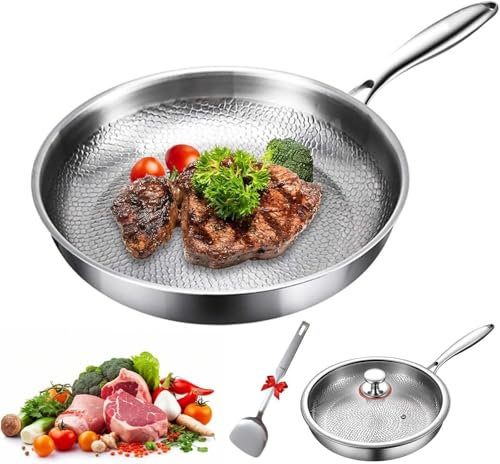XLGNXXL Titanium Hammer Pot Pro, 2025 Ultra Durable Pure Titanium Nutrition Pot (with Lid), Multi-function Pot Set, Titanium Non-stick Frying Pan Silver,30cm