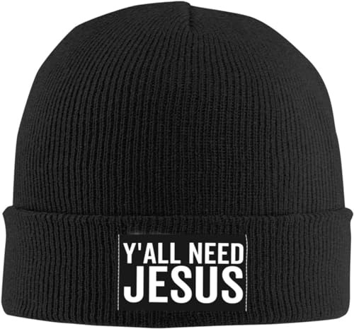 „Ihr braucht Jesus-Beanie-Mütze, Herren-Wintermütze, Damen-Slow-Skull-Cap