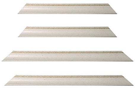 Neumann Bilderrahmen Barockrahmen weiß fein verziert 246 BIA, Zuschnitt, 60x120 cm