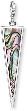 THOMAS SABO Damen-Charm-Anhänger Dreieck Abalone Perlmutt Türkis Charm Club 925 Sterling Silber Y0026-509-7