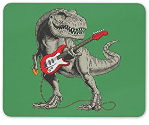 Destination Vinyl Ltd Guitar T-Rex Dinosaur Mouse Mat Pad - Office Secret Santa Computer #13283