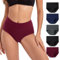 INNERSY Culotte Femme Coton Taille Haute Shorty Stretch Slip Post Accouchement Cesarienne Lot de 5 (XL, Hiver Profond)
