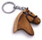 Onwomania Porte-clés en bois tête de cheval pendentif licou pendentif crinière charme