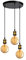 iDEGU 3-flammige Pendelleuchte Industrie Retro Kronleuchter mit E27 Fassung Edison-Stil Hängeleuchte Metall Hängelampe für Wohnzimmer Schlafzimmer Küche Esszimmer Bar Theke - Messing