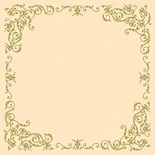 Tischdecken aus Airlaid | Mitteldecken 80 x 80 cm | Mank Einmal-Tischdecke für Gastronomie und Feiern | 20 Stück | Pomp (Creme-Gold)