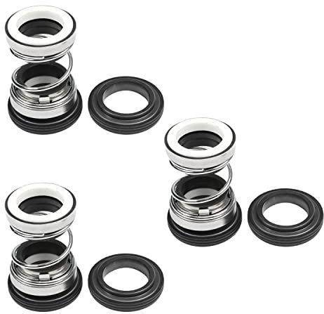 Othmro 3Pcs Internal Diameter 20mm Alloy Plastic Mechanical Shaft Seal Replacement 202-20 Shaft Seal for Pump Shaft Water Pumps Shaft Mechanical Sealing for Swimming Pools Spa Pumps