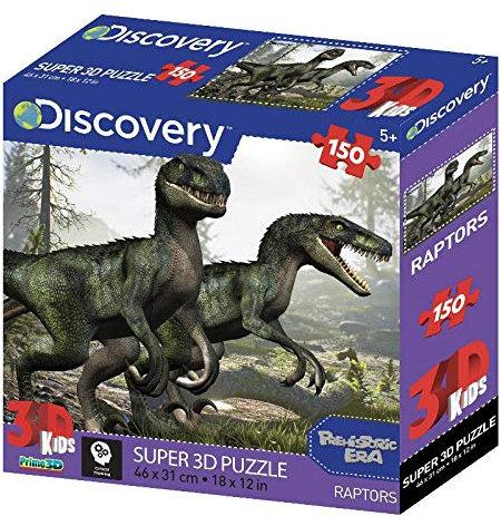 Prime 3D-PRIME-3D Animal Planet: Velociraptor 150Pc Puzzle, Mehrfarbig, 0670889109356