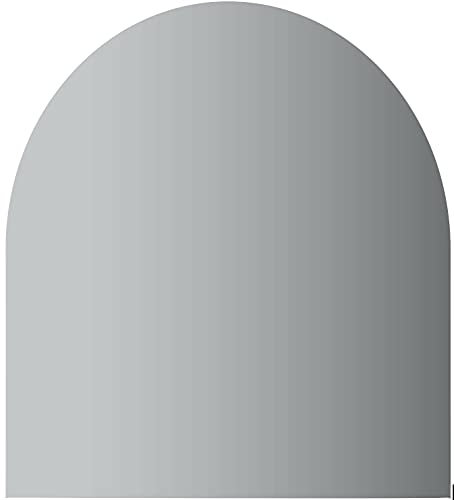 Kamin Edelstahl Funkenschutz Kaminplatte Ofen Bodenplatte 1.4301 (980 mm x 980 mm, Rundbogen)
