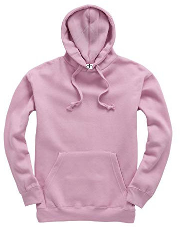 D&H CLOTHING UK - BNW- Sweat à capuche unisexe pour adulte, uni, de qualité, polaire mélangée - Différentes tailles disponibles XS-6XL, rose bébé, XL