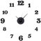 MPM Quality DIY Black Wall Clock, DIY Sticker Wanduhr, Schwarz,Originelle Design Wanduhr, Schaumstoff-Ziffern mit Glanz Oberfläche, Elegante Dekoration für Wohnzimmer, Schlafzimmer, Küche,Büro