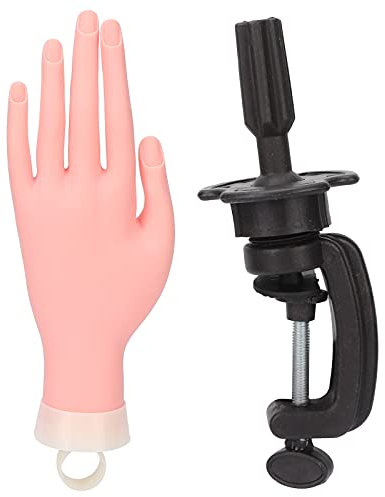Practice Hand for Acrylic Nails,Adjustable Fake Mannequin Hands for Nails Practice, Flexible Movable Nail Art Training Hand for Nail Practice Nail Art Supply