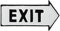 Relaxdays 10 x Exit Schild, Dekoschild für Wand & Tür, Antik-Design, Pfeil rechts, Beschilderung, Gusseisen, weiß/schwarz