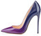 EDEFS -Scarpe col Tacco Donna-Moda a Punta Chiusa a Spillo-Scarpe da Sera-Viola-Navy-Taglia EU36