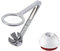 Westmark Ei, 2tlg. 1 Eierstückler/-teiler Columbus + 1 Eidorn, Aluminium/Rostfreier Edelstahl/Kunststoff, Grau/Weiß/Rot, 106022E6, Silber, Set, 2