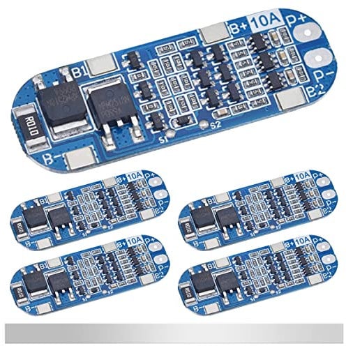 DAOKAI 5 Pcs 3S 11.1V 12V 12.6V 10A Lithium Battery Protection Board BMS PCB Protection Board 18650 Charger Module for Li-ion Lithium Battery with Nickel Strip