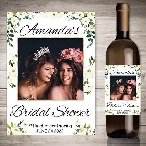 guk Etiquette Autocollante Personnalisée avec Photo Bouteille De Vin,Etiquette Bouteille De Vin Mariage,Etiquette Autocollante Bouteille De Vin (E,9_x_12.7_cm)