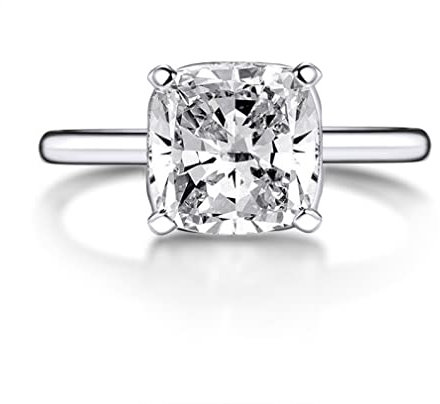TUMMTY 925 Sterling Silber 3 Karat Carbon Diamant Eheringe für Frauen Funkelnde Verlobungsschmuck Geschenke
