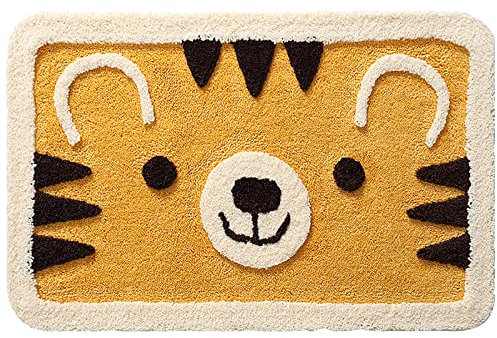 Akita Inu Badematte, weiches Cartoon-Akita-Muster, Mikrofaser, wasserabsorbierend, rutschfest und langlebig, Plüschteppich, maschinenwaschbar, ideal für Badewanne, WC oder Waschbecken, Stil-C 45 x 65