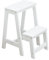 Taburete blanco de 2 escalones, taburete de escaleras plegables taburetes pequeños para pies banda de rodadura antideslizante de seguridad para el hogar biblioteca cocina escalera de escalada ligera