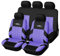 AUTOYOUTH Copri sedili Auto Universali | Compatibile con Airbag Laterale | Coprisedili per Sedili Completo Auto, （Nero/Viola）