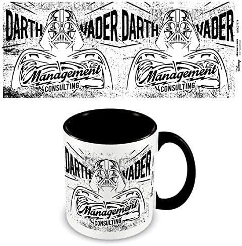 Star Wars Mug (Management Consulting Design) 11oz Coffee Mug & Large Mug Presentation Star Wars Gift Box - Official Star Wars Merchandise, Black