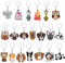 Yishamei Lot de 20 porte-clés en forme de chien, porte-clés animaux de dessin animé, pour enfants, fête, anniversaire, cadeau de sac, cadeau