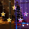 ELKTRY Weihnachtsdeko mit 5 Sterne, 36 LEDs Fensterdeko mit timer, Memory Funktion Innen Batterie Warmweiß und bunt 8 Modi Wasserdicht Weihnachtsstern Außen für Fenster, Kinderzimmer, Weihnachten