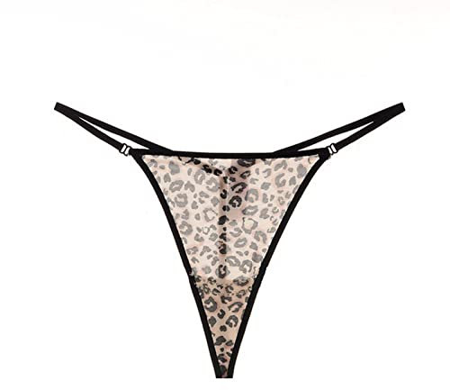 JACTZ Perizoma Donna Metal Chain Thongs Trasparente Pizzo Biancheria Intima delle Donne Lettera Sottile Mutandine di Cotone Stringa Senza Cuciture Slip-Le2,M,3Pcs