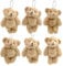 JZK Lot de 6 porte-clés en peluche douce pour sac à dos, mini jouets en peluche pour enfants et adultes, cadeaux de fête d'anniversaire, cadeau de remerciement pour invités