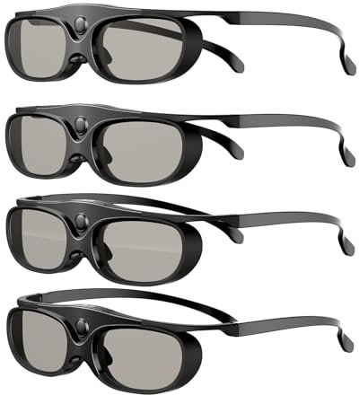 For Pair JX-60 3D Glas für TV, Schwarz