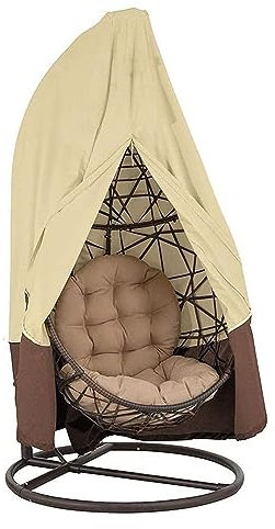 Schwebeliege Abdeckhaube Wasserdicht mit Reißverschluss, Hängeliege Abdeckung,Gartenmöbel Abdeckung für Hängeliege Abdeckung Hängeliege Schwarz (Size:115x190CM(Single Seat Zipper Model),Color:D)