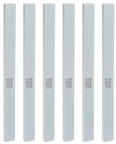 QUARKZMAN 6pcs Schleifsteine 1000 Körnung 150mm x 12mm x 6mm Rechteck Grünes Siliziumkarbid Messerschleifstein