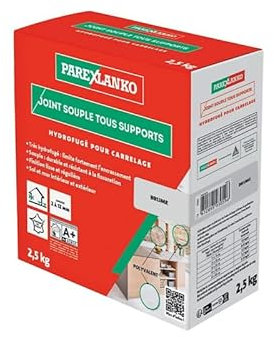 PAREXLANKO - Joint Souple tous Supports - Brume - Joints de Carrelage de 2 à 15 mm Soumis à de Fortes Sollicitations - Neuf et Rénovation - Sol et Mur - Intérieur et Extérieur - 2,5 kg