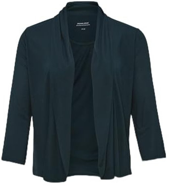 OPUS Damen Langarmshirt | Shirtjacke Sandrine Soft Regular aus ECOVERO™ Viskose Emerald, 36