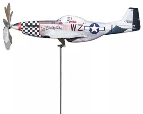 B1W9 Flugzeug-Spinner, Simulations-Windmühle, wasserdicht, Windrad, Hof, Gartendekoration, widerstandsfähig, multifunktional, Ornamente