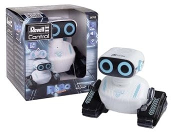 Revell RC, Rob-E Roboter, Interaktiver Roboter mit 2,4 GHz Fernsteuerung, Leuchtende Augen und Soundeffekte, Batteriebetrieben, Ideal für Kinder ab 6 Jahren